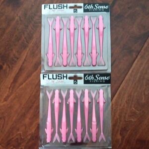 (2)6th Sense Flush 5.2" Bubble Gum Pink 8pk Fishing Plastics NIP